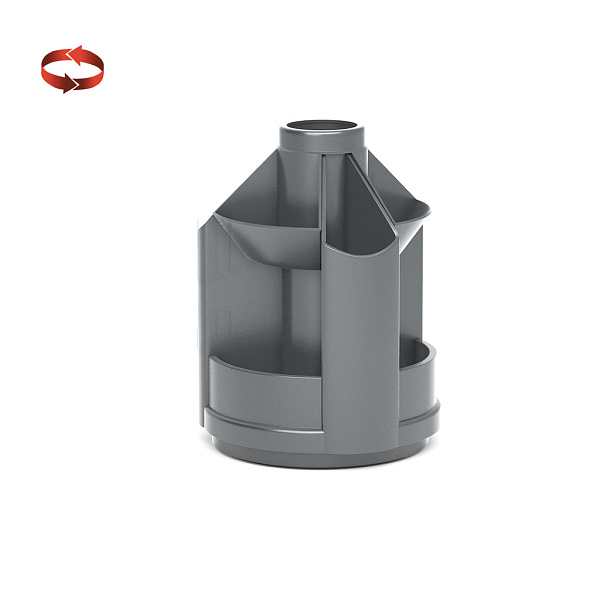 Подставка настольная вращ. пластик. ErichKrause® Mini Desk, Classic, серый, без наполнения