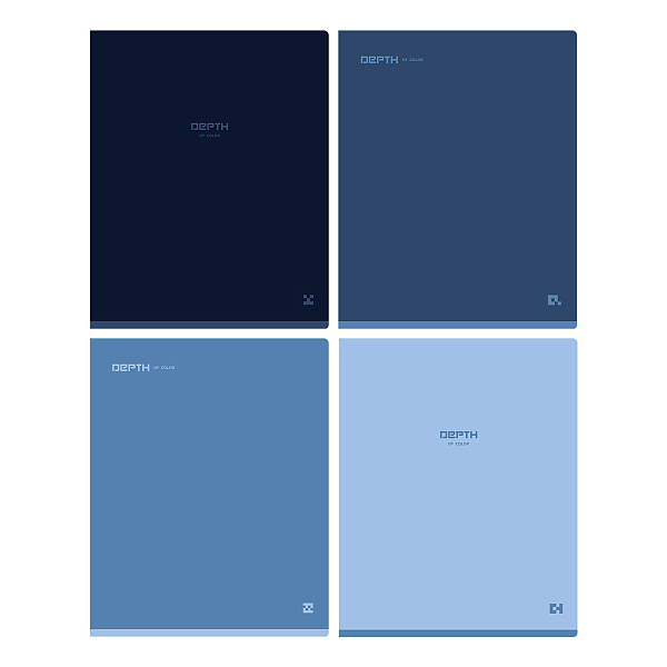 Тетрадь А5 48 листов в клетку, BG "Monocolor. Blue", обложка мелованный картон, soft-touch ламинация, 65 г/м2