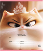 Тетрадь 12 листов в клетку ErichKrause Prima Cat, выборочный УФ-лак c глиттером (в плёнке по 10 шт.)_MIX-PACK