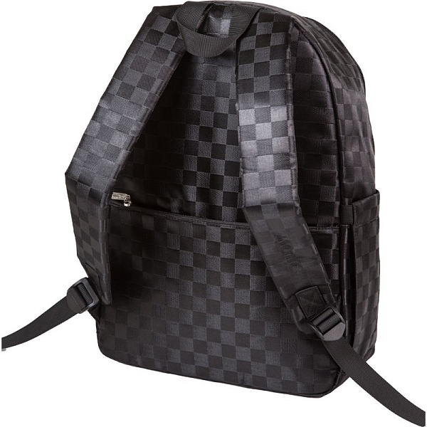 Рюкзак "deVENTE. TOTAL BLACK" подростковый 44x31x20 см (19 л) 650 г, текстильный  жаккардовой клеткой, уплотненная спинка