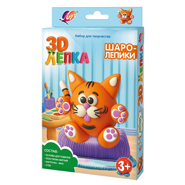 Набор с пластилином «Шаролепики. Котик» Луч