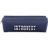 Пенал "deVENTE. Introvert" 21x6x6 см, плотный износостойкий полиэстер с водоотталкивающей пропиткой, 2 отделения на молнии, прямоугольный для 40 предметов, темно-синий
