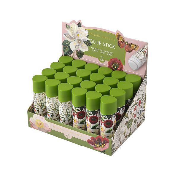 Клей-карандаш  15 г "FLORA. Bloom flowers" на PVP основе