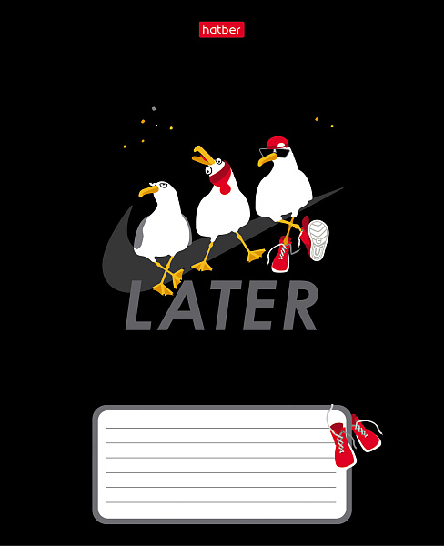 Тетрадь 18 листов в клетку "Приключения чайки" А5ф 60-65г/кв.м на скобе Обл. мел.картон 5 диз.в блоке скругл.углы 