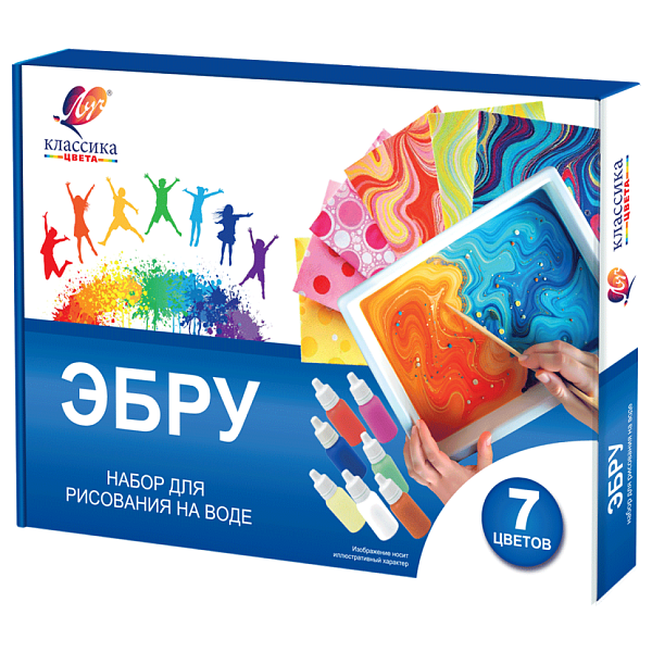 Набор для рисования на воде Эбру 7 цветов Луч