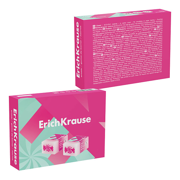 Ластик ErichKrause Candy (в коробке по 36 шт.)