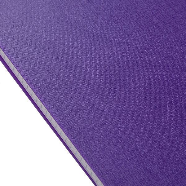 Блокнот А5 80 л. кл. на гребне CANVAS Фиолетовый Пластиковая обложка 