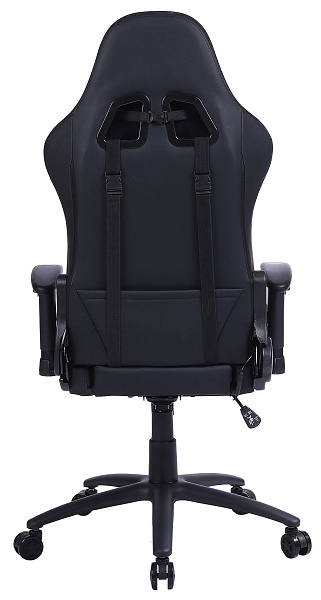 Кресло игровое Cactus CS-CHR-0099BL с RGB подсветкой черный эко.кожа с подголов. крестов. сталь