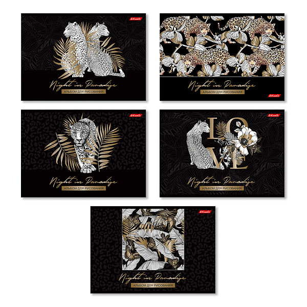 Альбом д/рис. 48 л. "Магия дикой природы" фольга, 100 г/м2 A4 29 х 20.5 см . на скобе 000267  "Светоч"