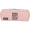 Пенал "deVENTE. Magnifique" пыльная роза, 210x90x50 мм прямоугольный, износостойкая искусственная кожа, прямоугольной формы на молнии с 2-мя бегунками для 60 предметов, 3 внутренних отделения с перегородками, 
