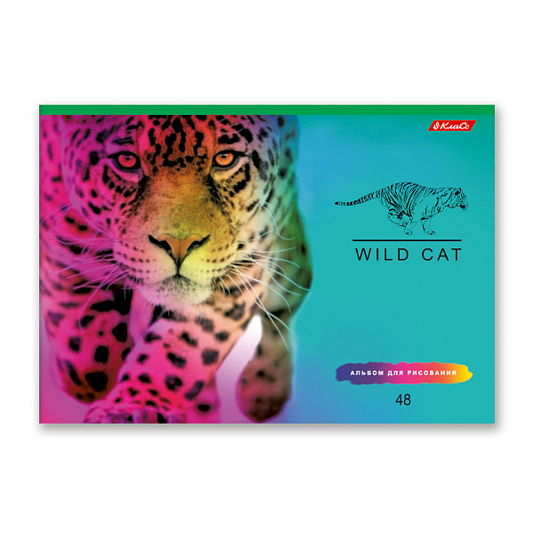 Альбом д/рис. 48 л. "Большие кошки"  100 г/м2  A4   29 х  20.5 см  на скобе  "Светоч"