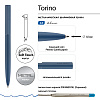 Ручка "TORINO" в подарочном футляре, 1,0 ММ, СИНЯЯ (корпус синий, футляр черный)