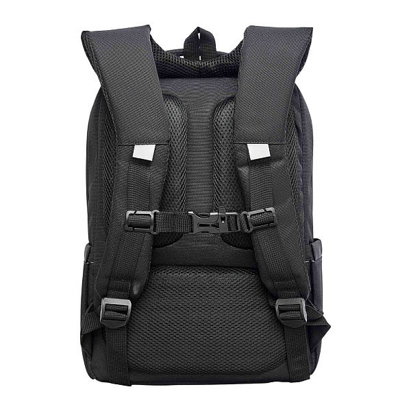 Рюкзак школьный с картхолдером на держателе (/2 черный - розовый)