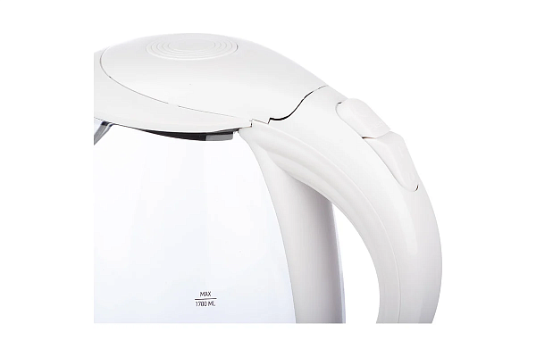 Чайник электрический ENERGY E-262, стекло, 1.7 л, 2200 Вт, белый