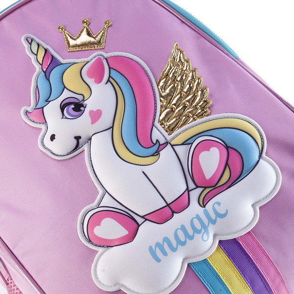 Рюкзак Hatber PRIMARY SCHOOL -ЕДИНОРОГ-ПРИНЦЕССА- 38,5Х26Х17СМ полиэстер светоотраж. 2 отделения 2 кармана и 1 потайной на спинке