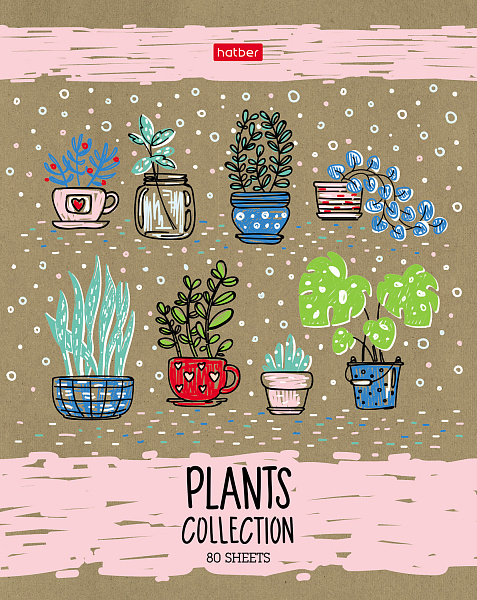 Тетрадь 80 л. кл. КРАФТ  серия Ботаника