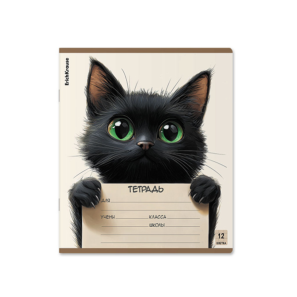 Тетрадь 12 листов в клетку ErichKrause Note Friends, (в плёнке )_MIX-PACK