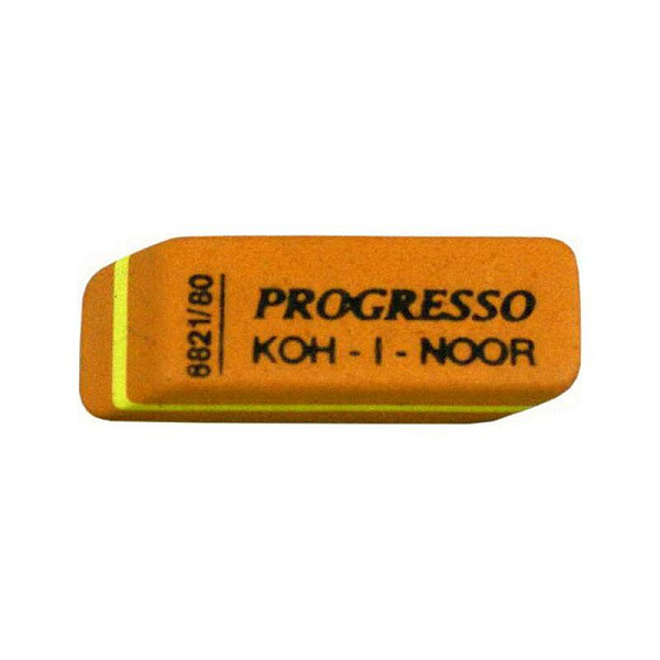 Ластик каучук PROGRESSO 6821/80 41х14х8 мм, оранжевый, для карандашей 4В-6Н