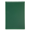 Блокнот А5 80 л. кл. на гребне VELVET Зеленый Пластиковая обложка 