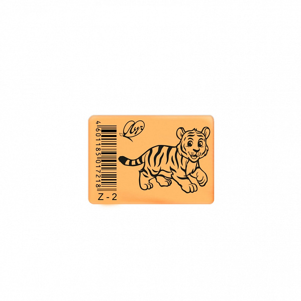 Ластик «ZOO» Z2 (35*25*8 мм) флуоресцентный в ассортименте 