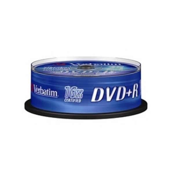 DVD-R Cake Box 25 шт. Verbatim  4.7ГБ, 16x 