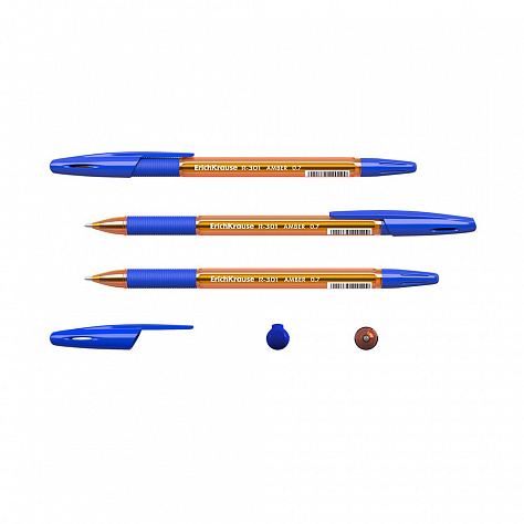 Ручка шариковая R-301 GRIP AMBER синяя