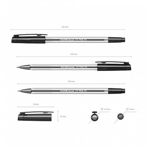 Ручка шариковая ULTRA L-10 черная