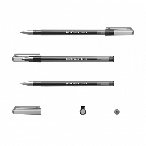 Ручка гелевая 0,5 мм "G-ICE" черная