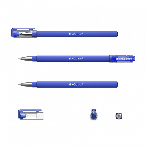 Ручка гелевая 0,5 мм ErichKrause® G-Cube®, цвет чернил синий 