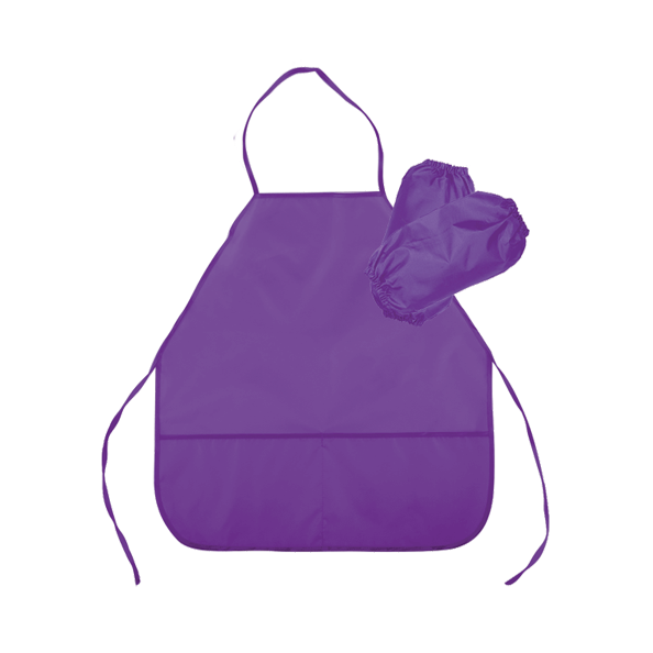 Накидка для труда с нарукавниками 45*54 (M) 3 кармана "deVENTE" фиолетовый, водоотталк.ткань