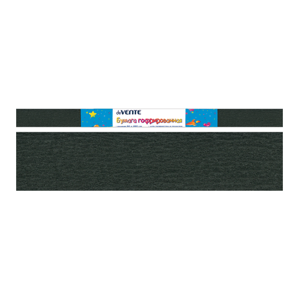 Бумага гофрированная (креповая) "deVENTE" 32 г/м², 50x250 см в рулоне, черная