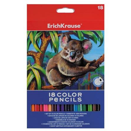 Карандаши 18 цв. "ErichKrause" треугольные