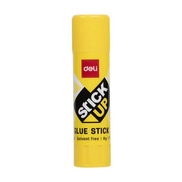 Клей-карандаш  08 г Deli Stick UP корп.желтый, прозрачный