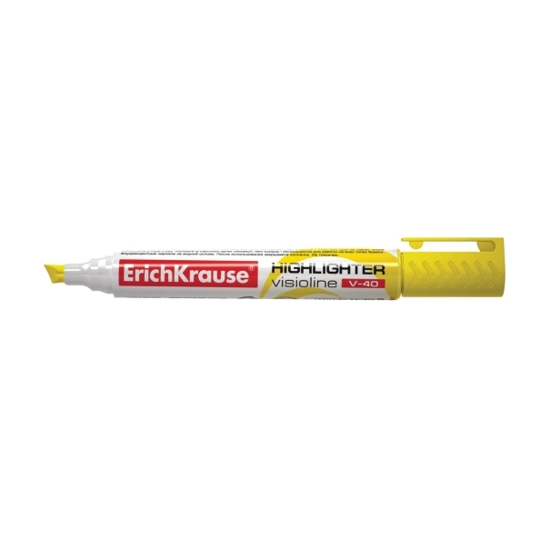 Маркер-текстовыделитель ErichKrause® Visioline V-40 желтый (0,6-5,2 мм)