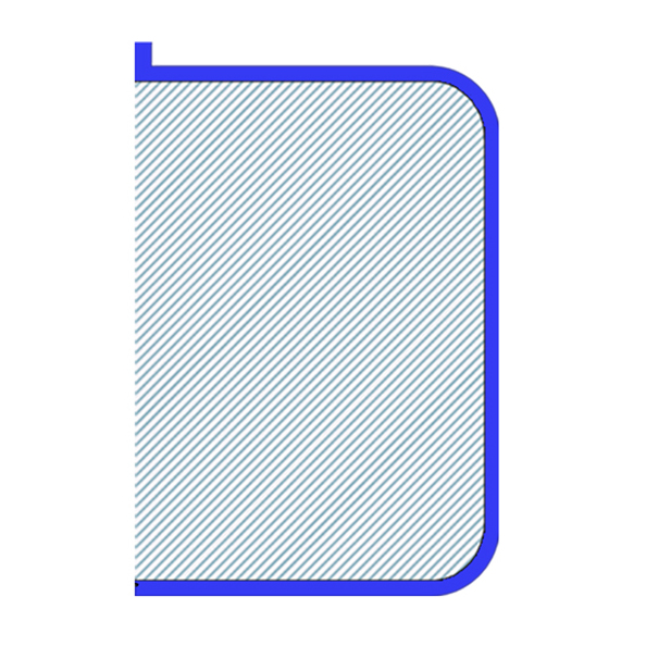 Папка для тетрадей А4 молния вокруг, б/цв, синяя окантовка