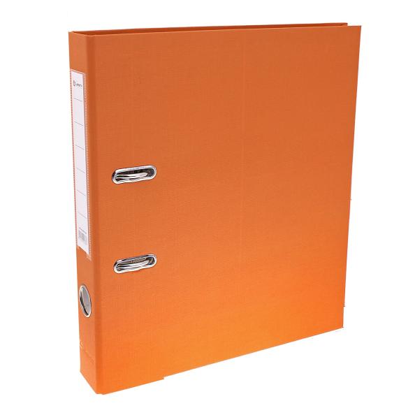 Папка-регистратор 50 мм Lamark, метал. окантовка, оранжевый