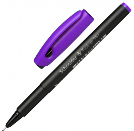 Ручка капиллярная 0,4 мм Schneider Topliner 967, фиолетовый