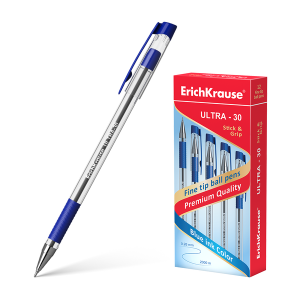 Ручка шариковая ErichKrause ULTRA L-30 синяя