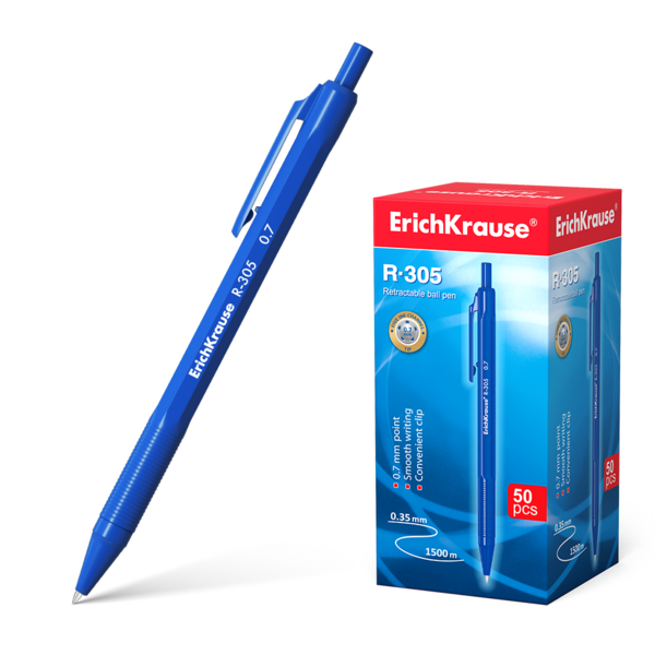 Ручка шариковая автомат. ErichKrause R-305 Matic Classic 0,7 мм синяя