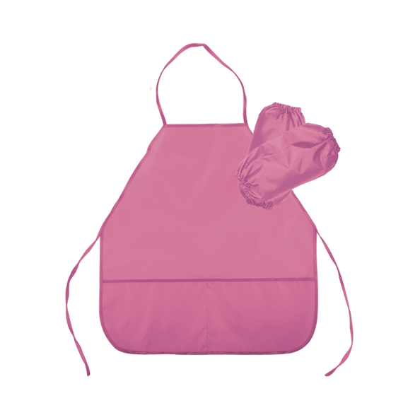 Накидка для труда с нарукавниками 45*54 (M) 3 кармана "deVENTE" розовый, водоотталк.ткань 