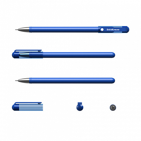 Ручка гелевая ErichKrause® G-Soft, цвет чернил синий (в пакете по 2 шт.)