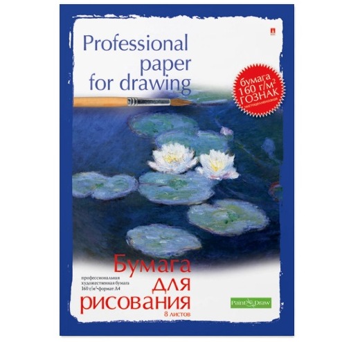 Папка д/рис. А4 8 л. блок 160 г/кв.м,  2 вида