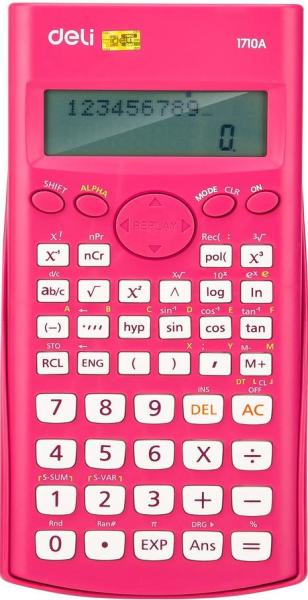 Калькулятор научный Deli E1710A/RED красный 10+2-разр.