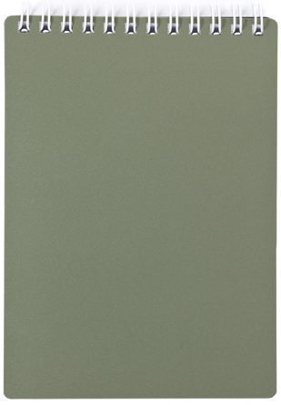 Блокнот А5 80 л. кл. на гребне METALLIC Темно-зеленый, пластиковая обложка