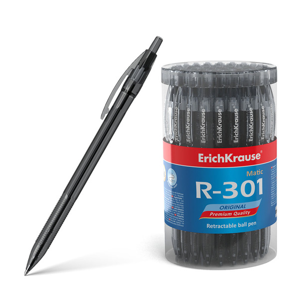 Ручка шариковая автомат. ErichKrause R-301 Original Matic 0.7, цвет чернил черный 