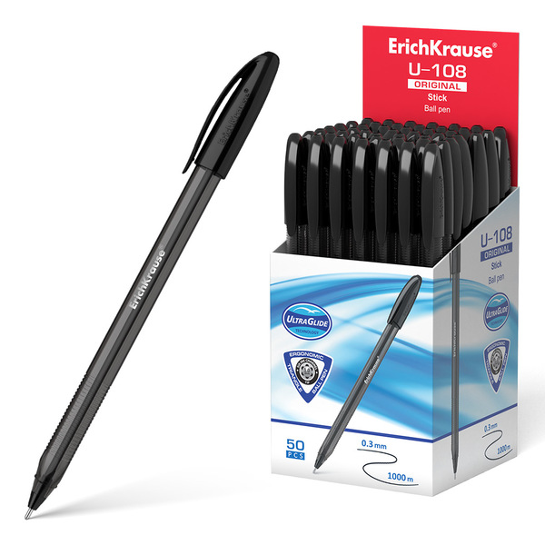 Ручка шариковая ErichKrause® U-108 Original Stick 1.0, Ultra Glide Technology, цвет чернил черный