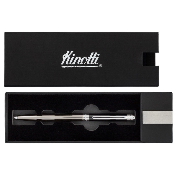 Ручка шариковая "Kinotti" "СERVETTO", метал. 1 мм .корп.чёрный никель,чернила синий