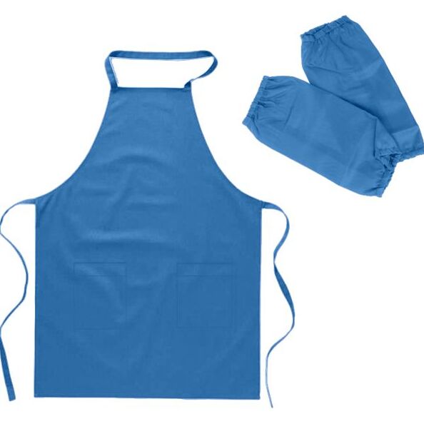 Накидка для труда с нарукавниками 50*70 (L) 3 кармана "deVENTE" синий, водоотталкивающая ткань, 