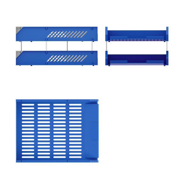 Набор из 2 пластиковых лотков на металлических стержнях ErichKrause® Classic, синий