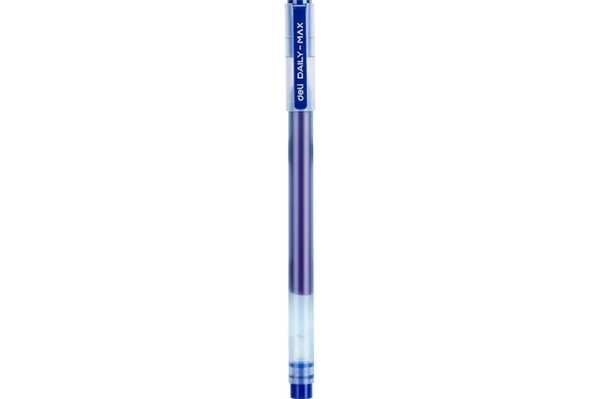Ручка гелевая 0,5 мм Deli Daily Max СИНЯЯ,EG16-BL корп.синий прозрачный